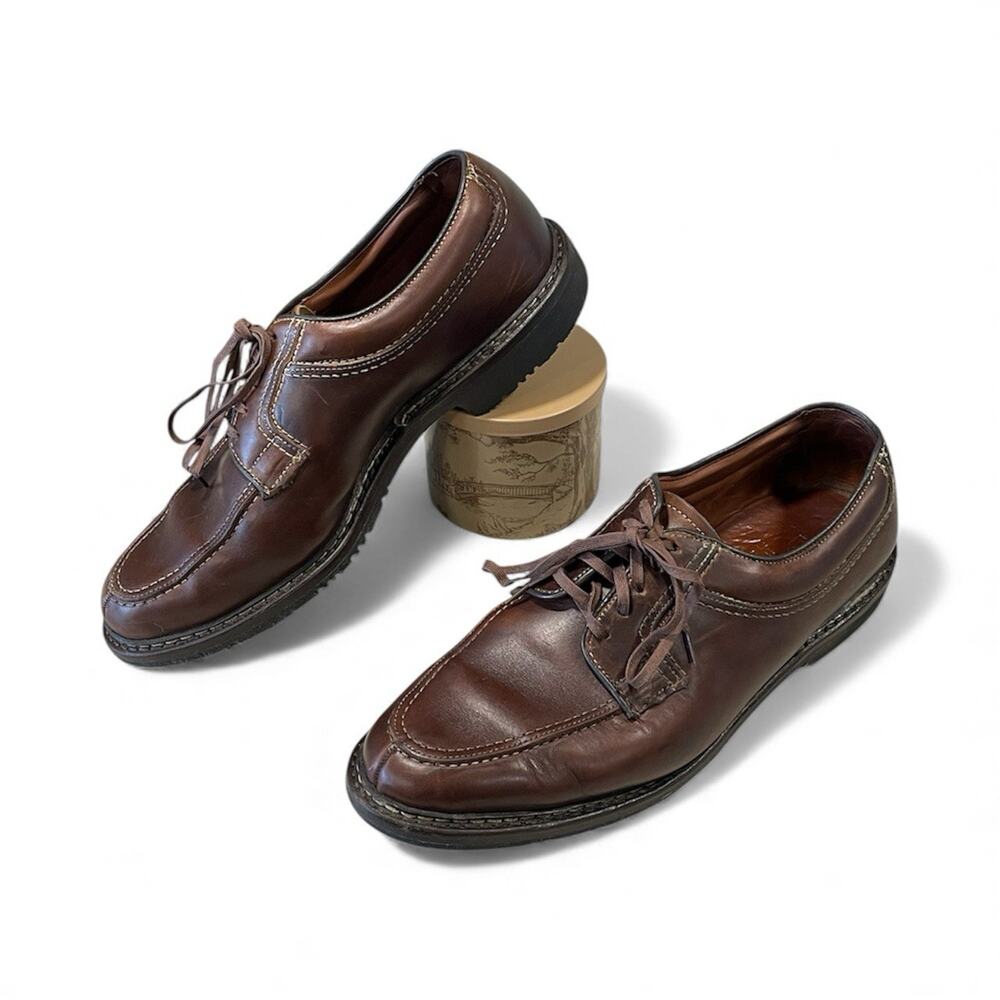 Allen Edmonds "WILBERT" Men's Split-Toe Lace-Up Formal Dress Shoes 10 D Brown